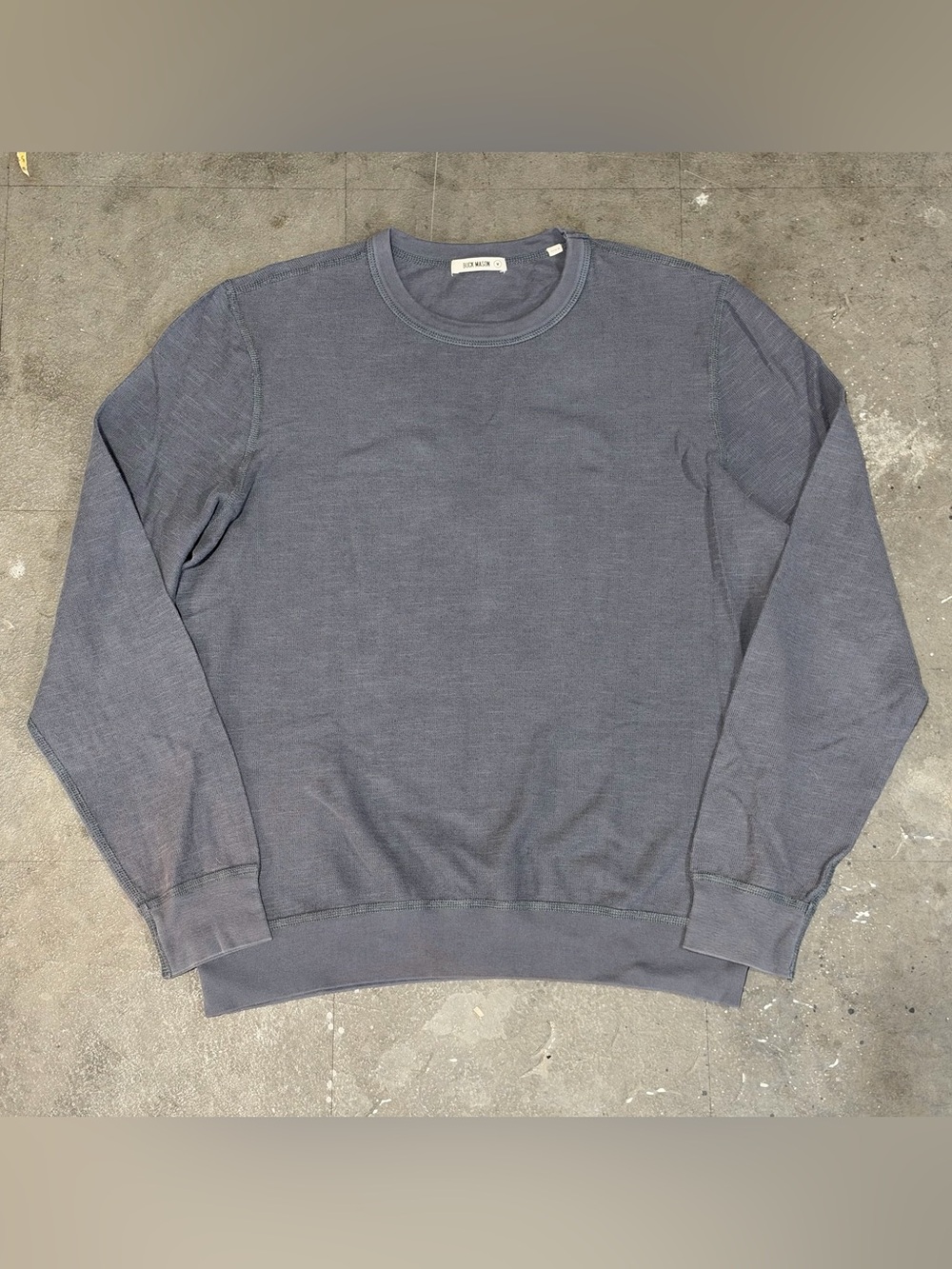 Buck Mason Sweatshirt Mens Med Gray Lightweight Cotton Jersey Crewneck Pullover